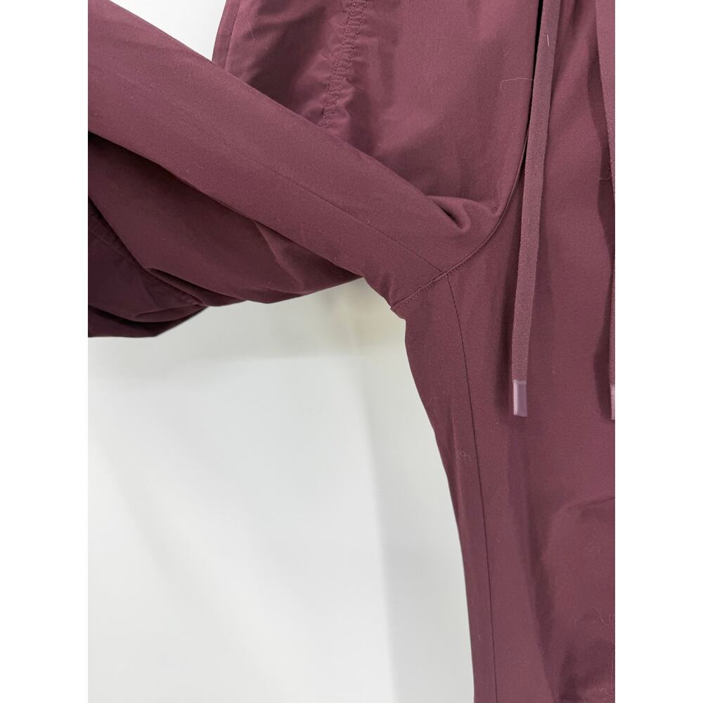 Athleta Attitude Lined Pants Womens 8 Tall Ruched Burgundy Athletic Jogger Dance - Picture 4 of 13